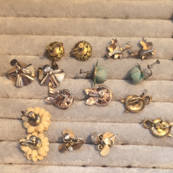 Vintage Gold and Silver Tone Earring Set - Picture 2 of 2